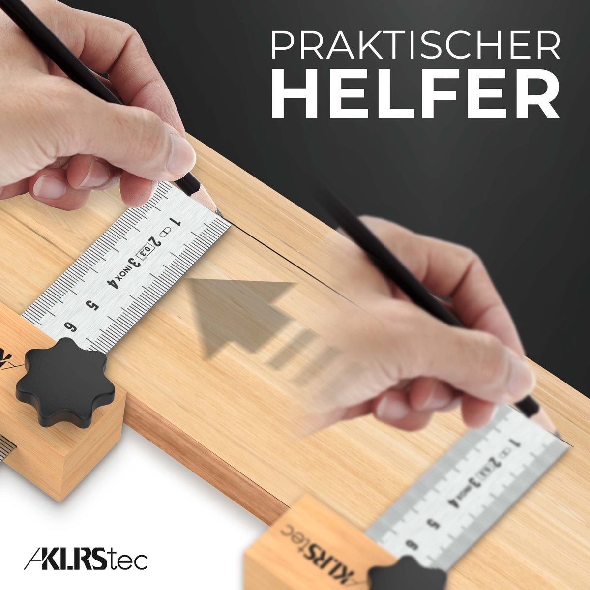 exakte Linienzeichnungen mit dem KLRStec Premium Streichmass