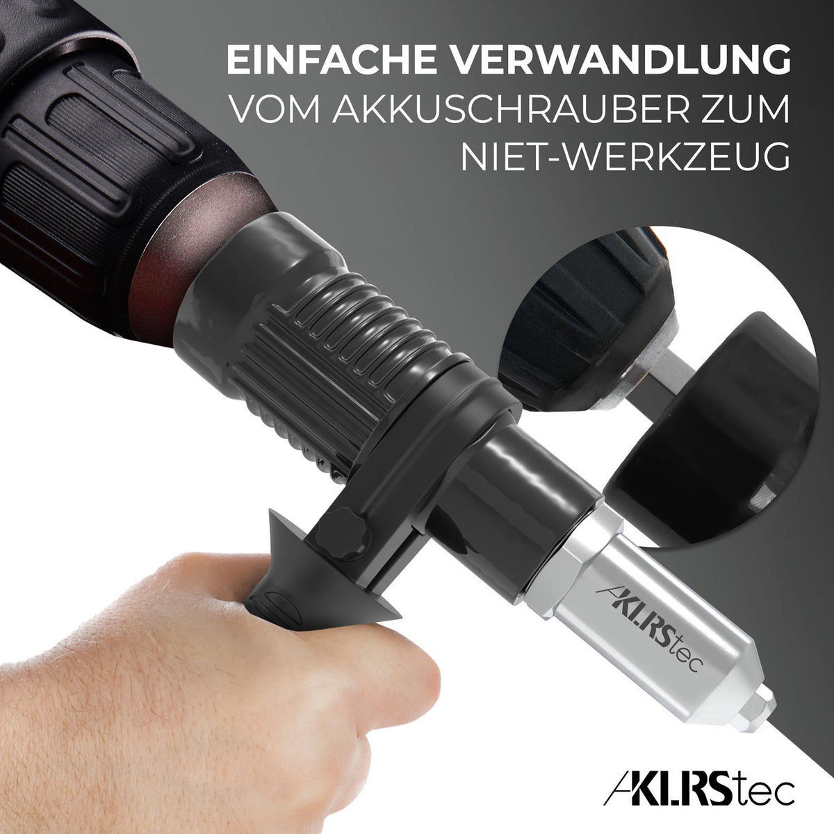 blindnietadapter - elektrische nietzange klrstec