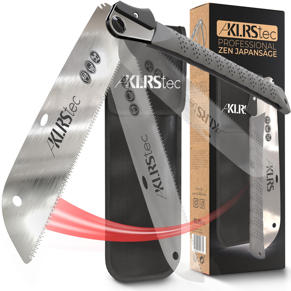 KLRStec Professional Zen Japansäge - Feine Klappsäge für feine Holzarbeiten