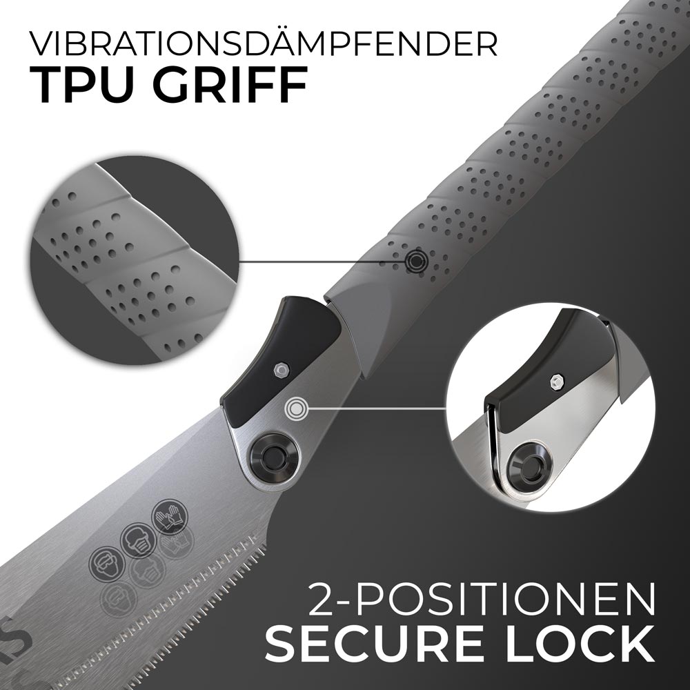 KLRStec Professional Zen Japansäge - Feine Klappsäge für feine Holzarbeiten