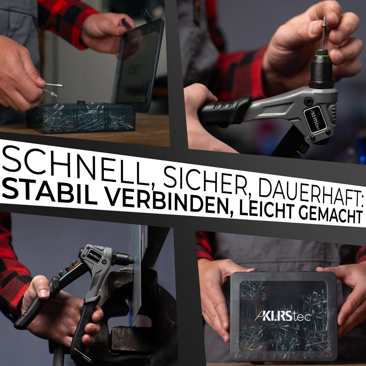KLRStec Professional Blindnieten Set [500tlg.] Al/St Popnieten Set