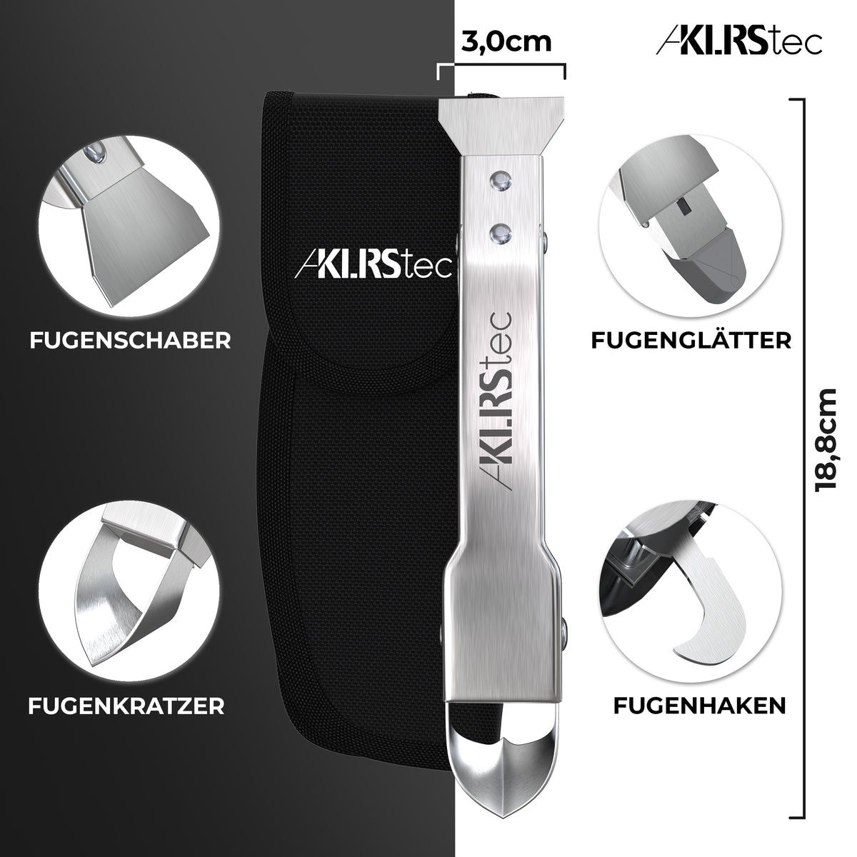 KLRStec Professional Fugenglätter Werkzeug [100% Edelstahl]