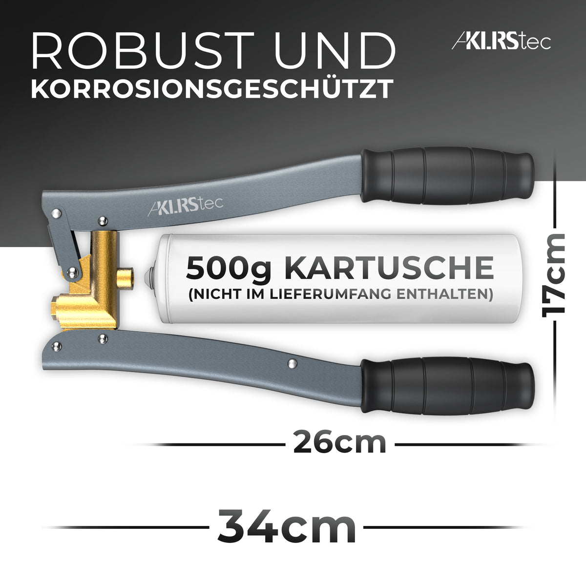 KLRStec Premium Fettpresse für 500g Schraubkartuschen