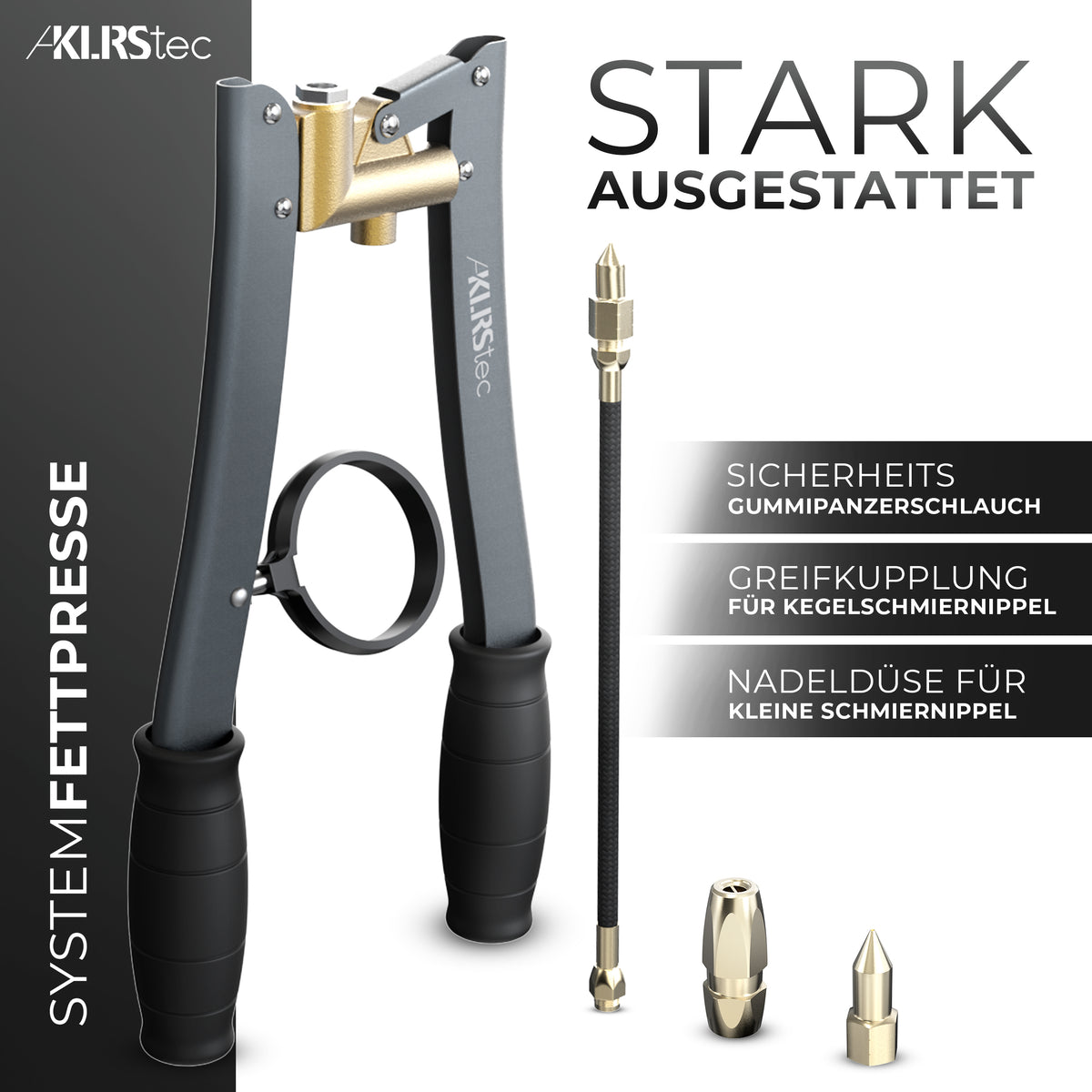 KLRStec Premium Fettpresse für 500g Schraubkartuschen