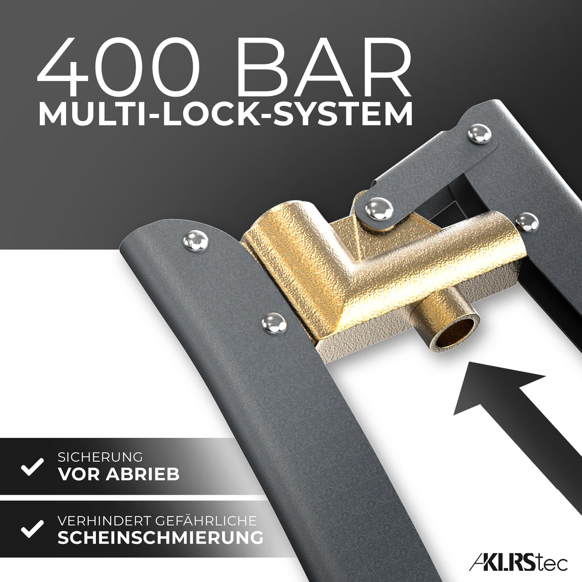 KLRStec Premium Fettpresse für 500g Schraubkartuschen