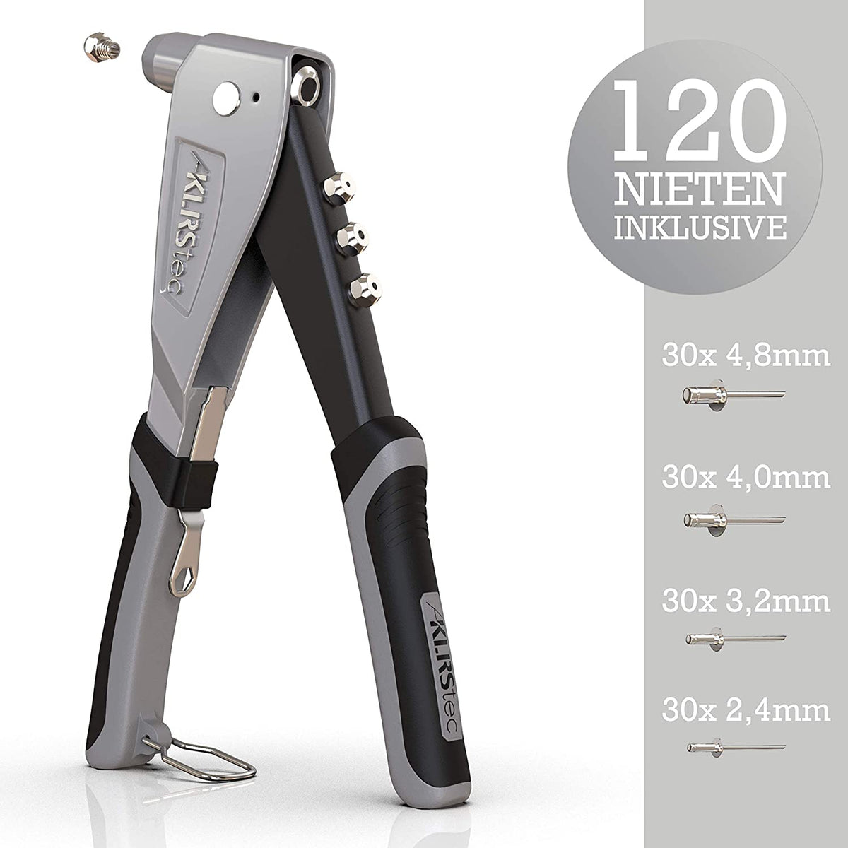 klrstec premium blindnietzangen set inkl nieten