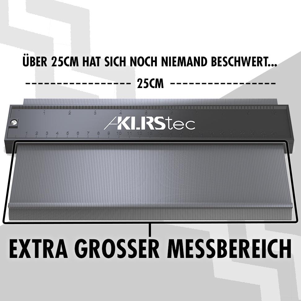 KLRStec Premium Konturenlehre mit extra großer Messfläche [73x260mm]
