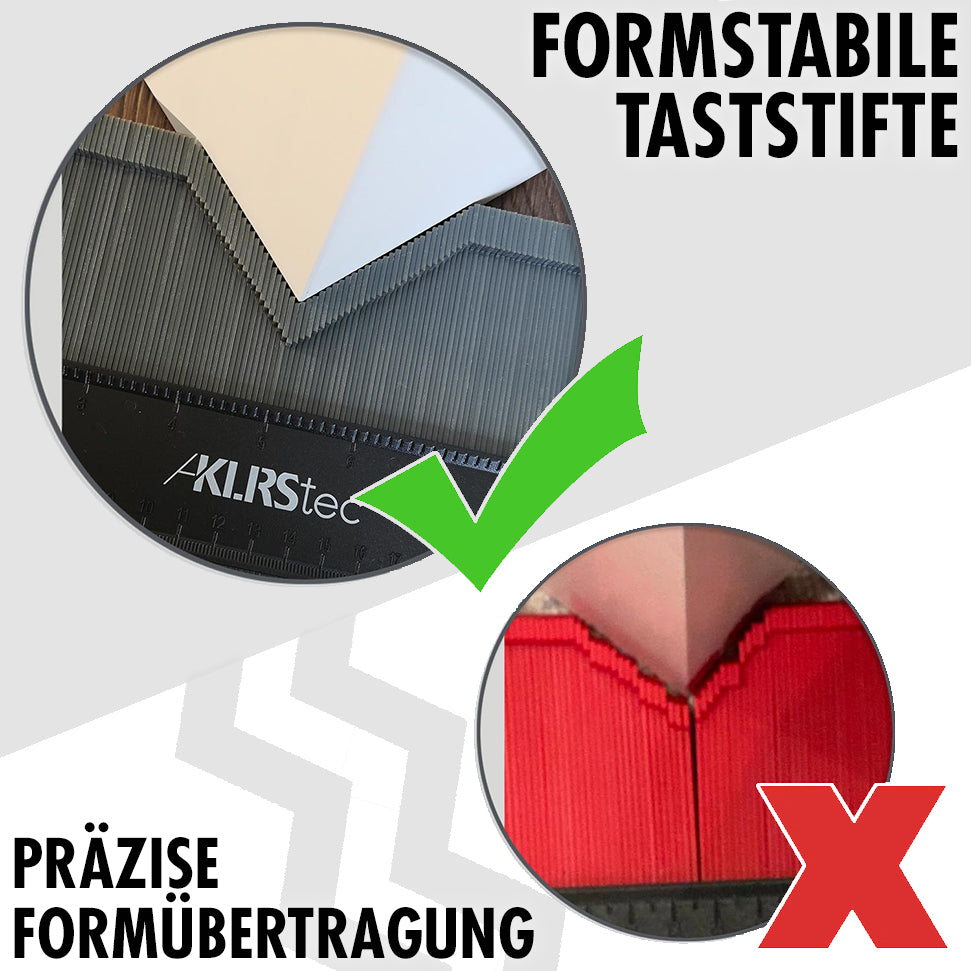KLRStec Premium Konturenlehre mit extra großer Messfläche [73x260mm]