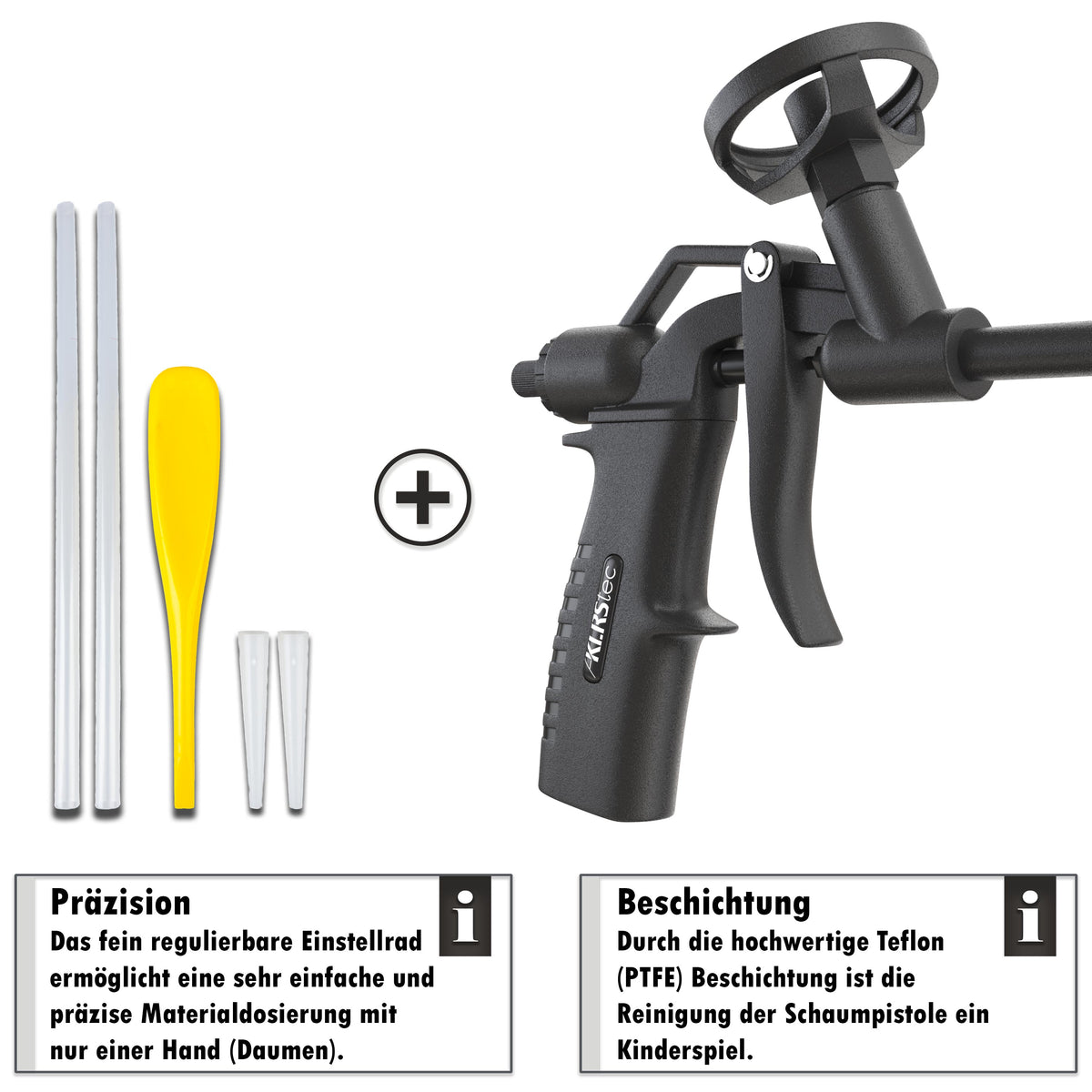 KLRStec Premium PU Schaumpistole - PTFE beschichtet