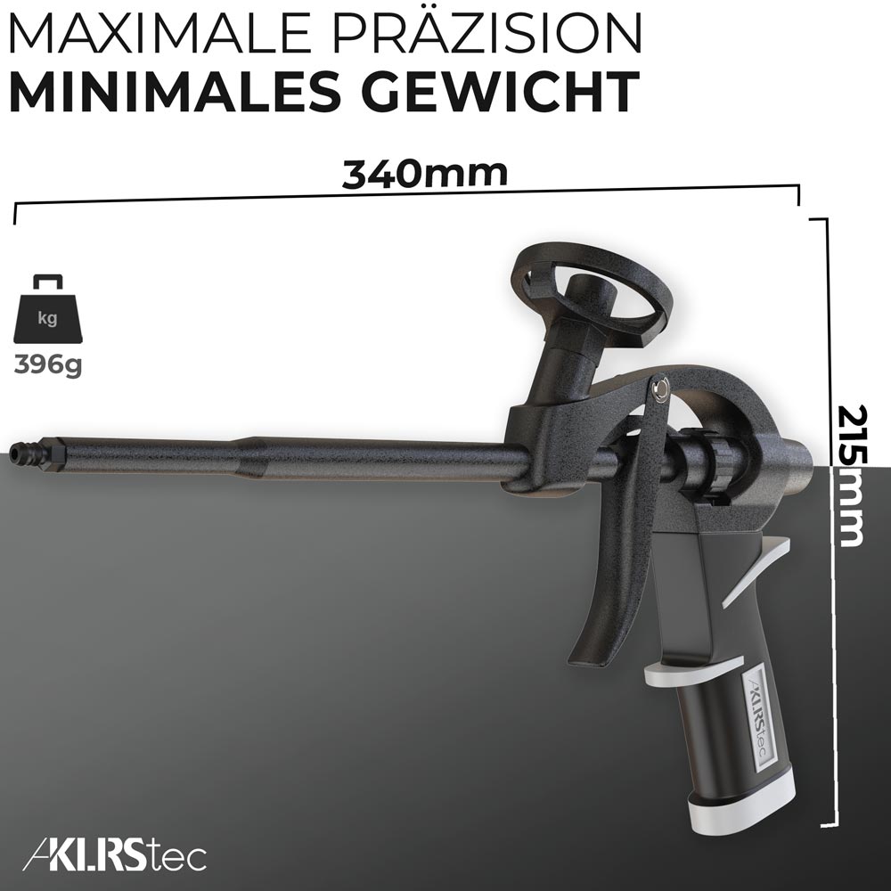 klrstec professional pu-schaumpistole gewicht und abmessungen